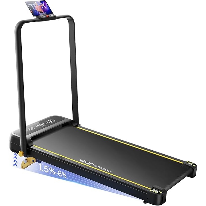 הליכון מתקפל כולל שיפוע Runvo Flex Black Edition